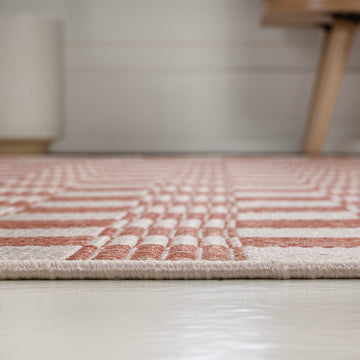 Aimee Traditional Cottage Checkerboard Indoor/Outdoor Area Rug